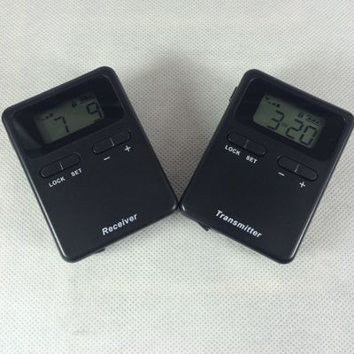Siyah 008A Mini Kablosuz Ses Tur Rehberi Sistemi Verici Ve Alıcı